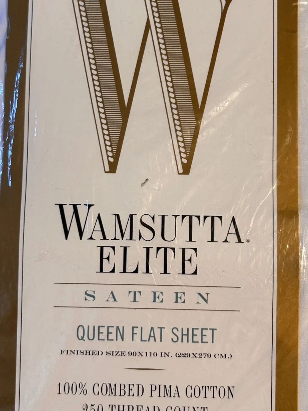 Wamsutta White Queen Sateen 250 TC Flat Sheet